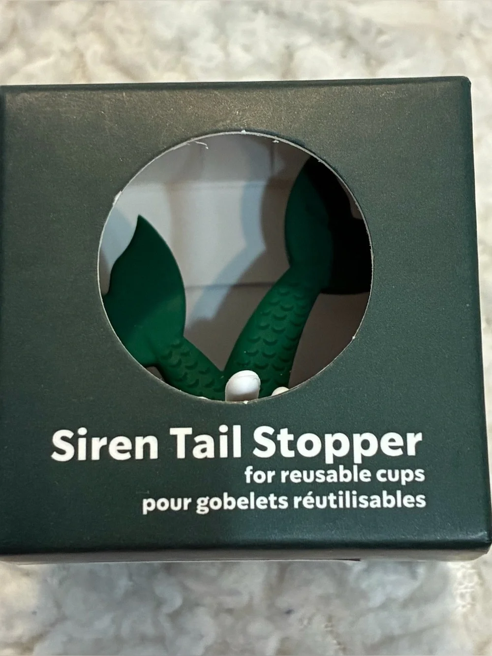New and in original box STARBUCKS 2022 Reusable Siren Tail Cup Stopper